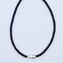Load image into Gallery viewer, Sapphire Baroque Pearl Necklace