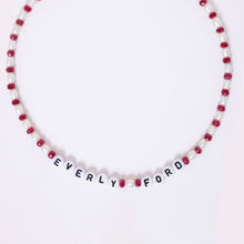 Load image into Gallery viewer, Custom Pearl Gemstone Name Necklace