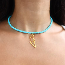 Load image into Gallery viewer, Map of Israel Necklace