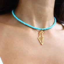 Load image into Gallery viewer, Map of Israel Necklace