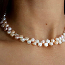 Load image into Gallery viewer, Pink Fresh Water Pearl Dancing Necklace