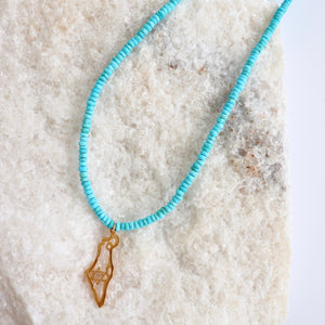 Map of Israel Necklace