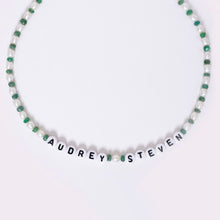 Load image into Gallery viewer, Custom Pearl Gemstone Name Necklace
