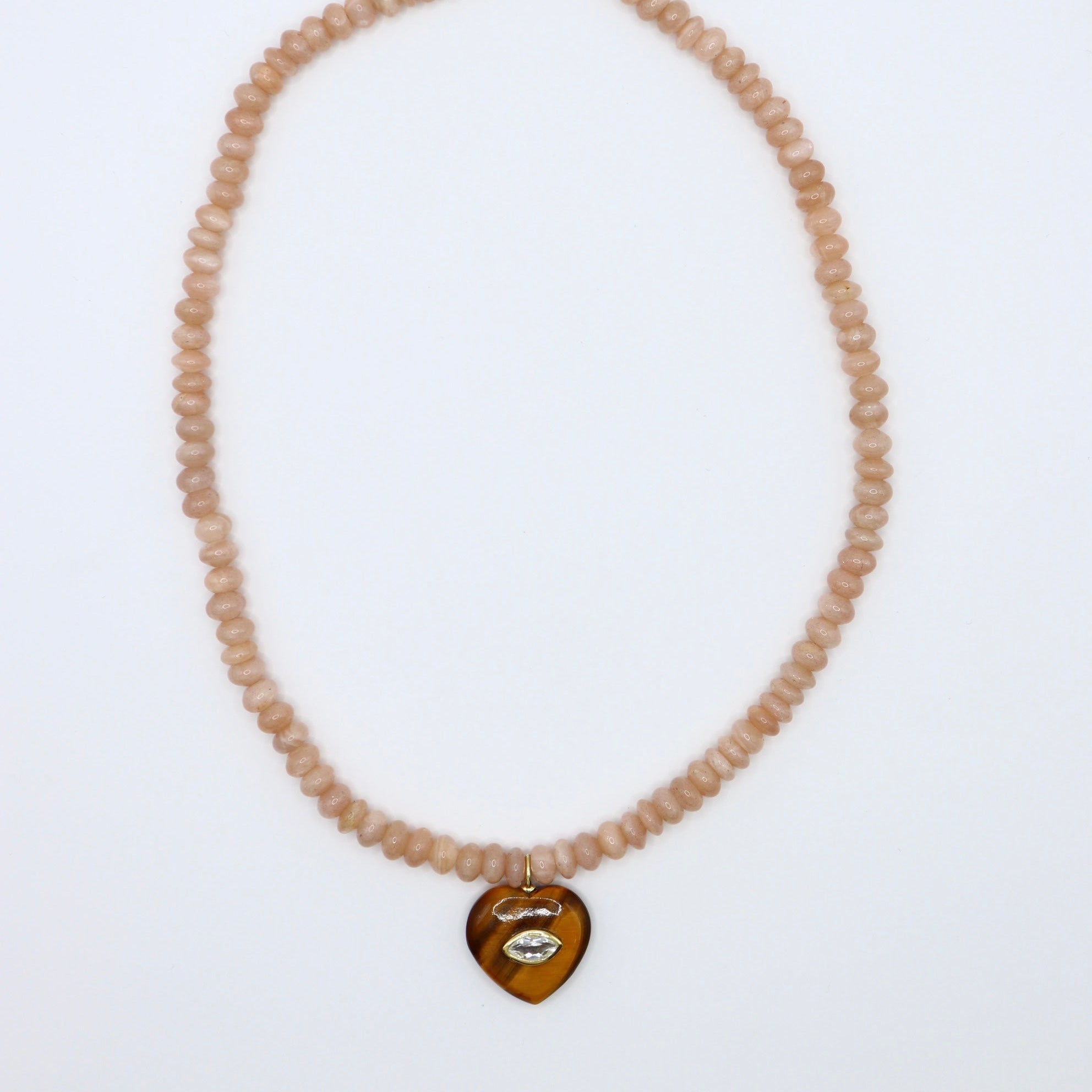 Tigers Eye Heart Necklace
