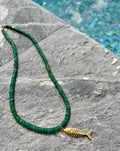 Emerald Fish Necklace