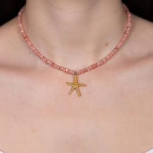 Load image into Gallery viewer, Rhodochrosite Starfish Necklace
