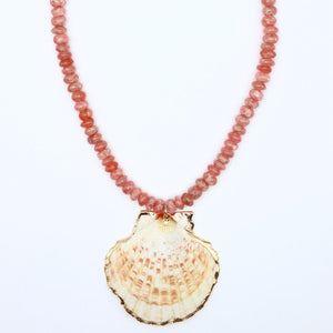 Rhodochrosite Shell Necklace