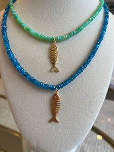 Apatite Fishbone Necklace