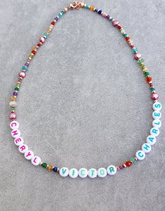 Custom Name Rainbow Necklace