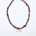 Watermelon Tourmaline Fish Necklace