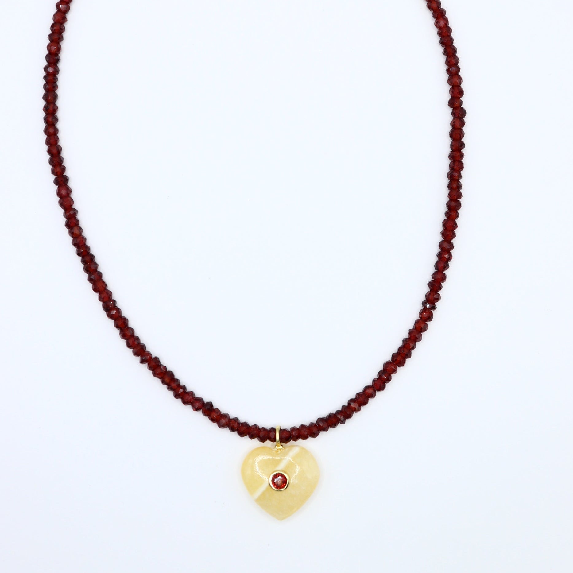 Citrine Heart Necklace