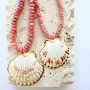 Rhodochrosite Shell Necklace