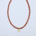 Rhodochrosite Jewish Star Necklace