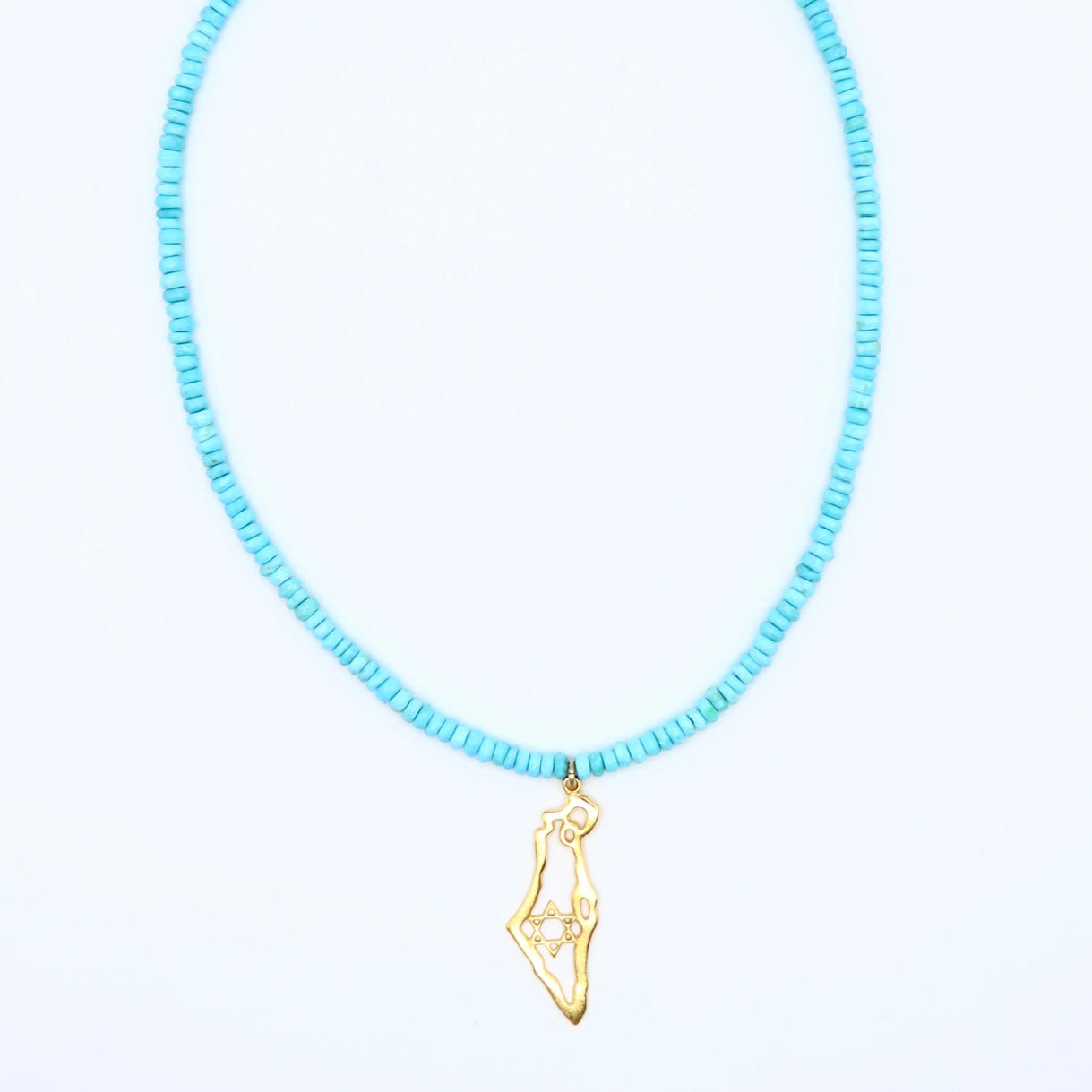 Map of Israel Necklace