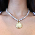 Natural Opal Seashell Necklace