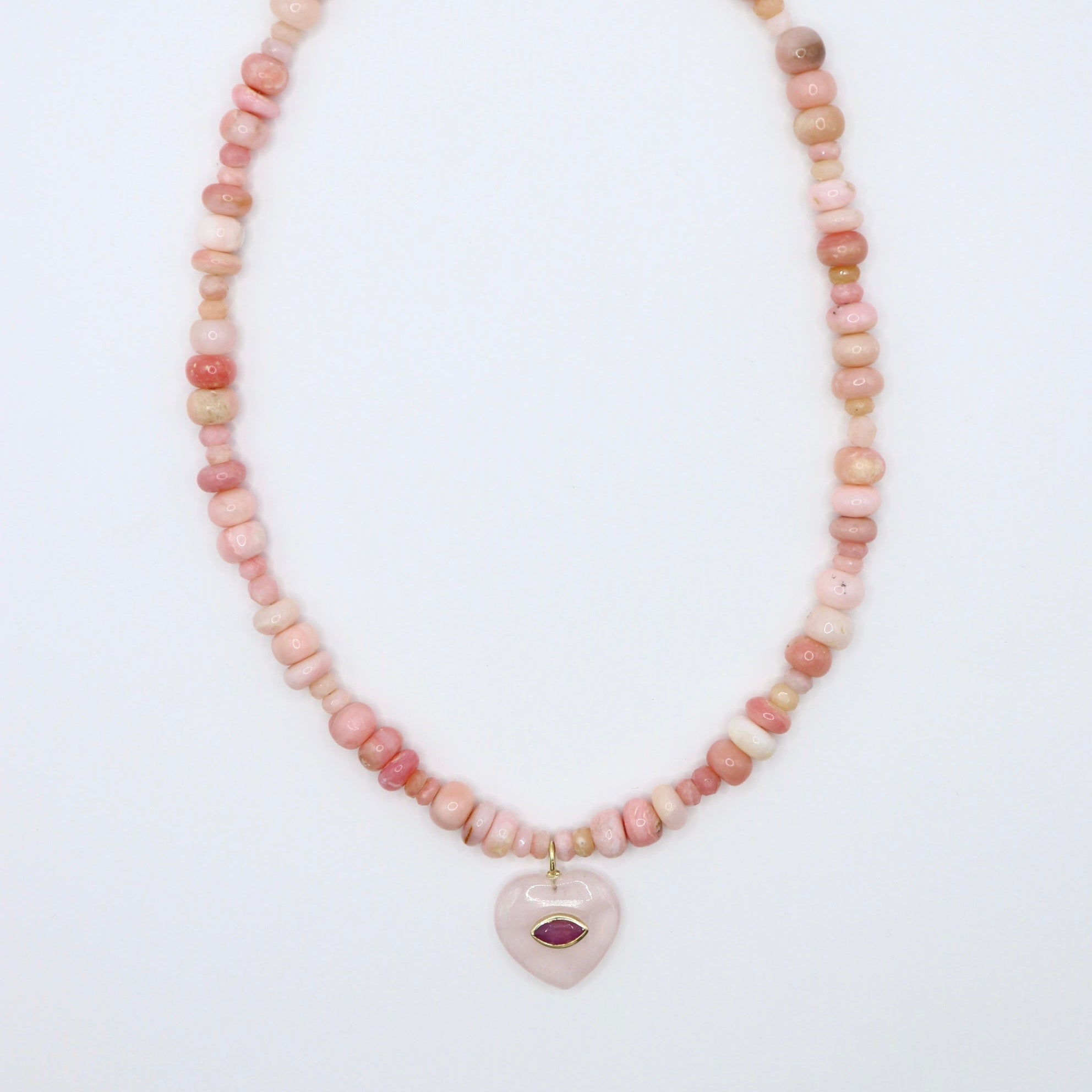 Rose Quartz Heart Necklace
