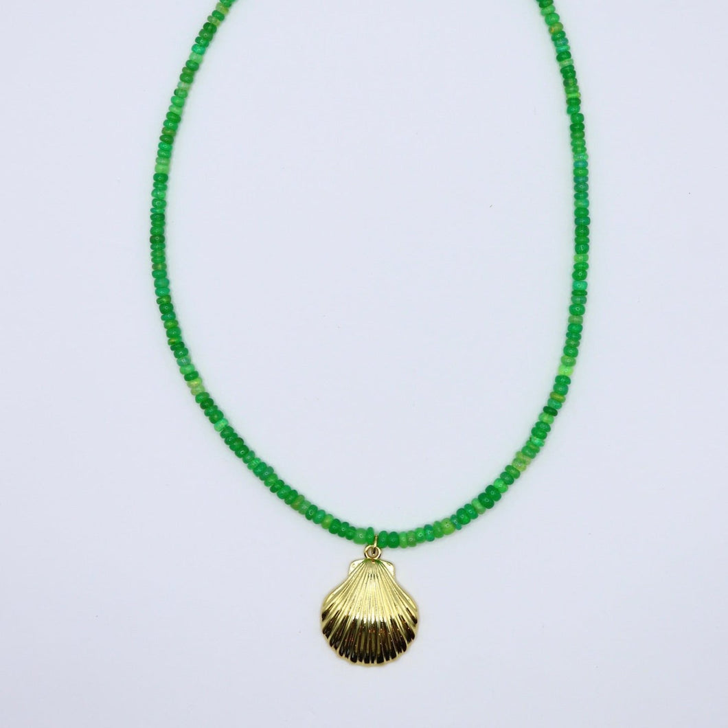 Green Opal Shell Necklace