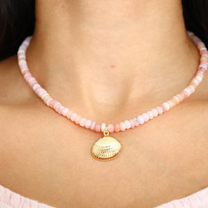 Pink Opal Shell Necklace