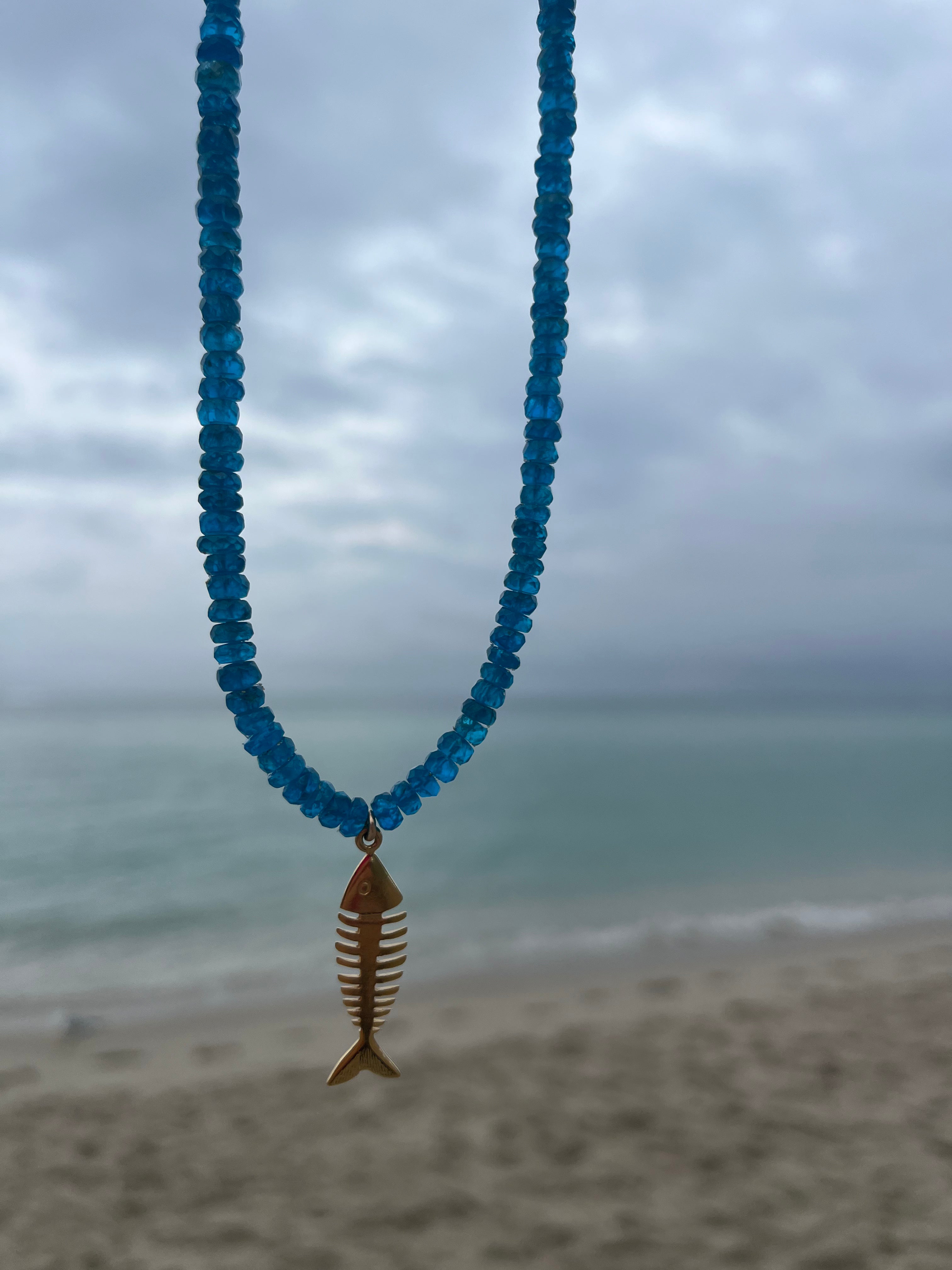 Apatite Fishbone Necklace