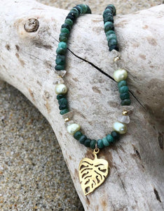 Emerald Palm Necklace