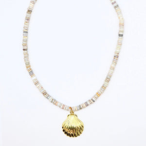 Natural Opal Seashell Necklace