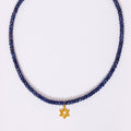 Sapphire Jewish Star Necklace