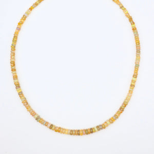 Yellow Ethiopian Opal Graduated Necklace