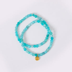 Amazonite Evil Eye Bracelets