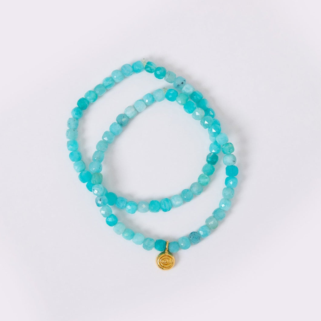 Amazonite Evil Eye Bracelets