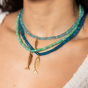 Apatite Fishbone Necklace