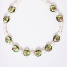 Load image into Gallery viewer, Venetian Beads &amp; Fresh Water Pearl Necklace
