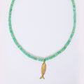Chalcedony Fishbone Necklace