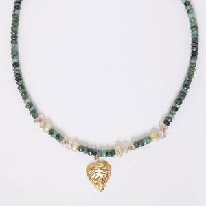 Emerald Palm Necklace