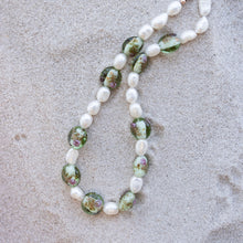 Load image into Gallery viewer, Venetian Beads &amp; Fresh Water Pearl Necklace
