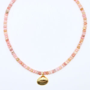 Pink Opal Shell Necklace