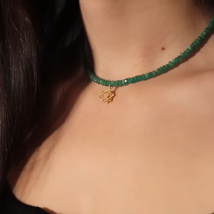 Amazonite Jewish Star