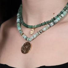 Load and play video in Gallery viewer, Peruvian Opal Coin Necklace
