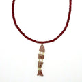 Rose Quartz Inlay Fish Necklace