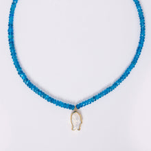 Load image into Gallery viewer, Apatite Mother of Pearl Fish Necklace
