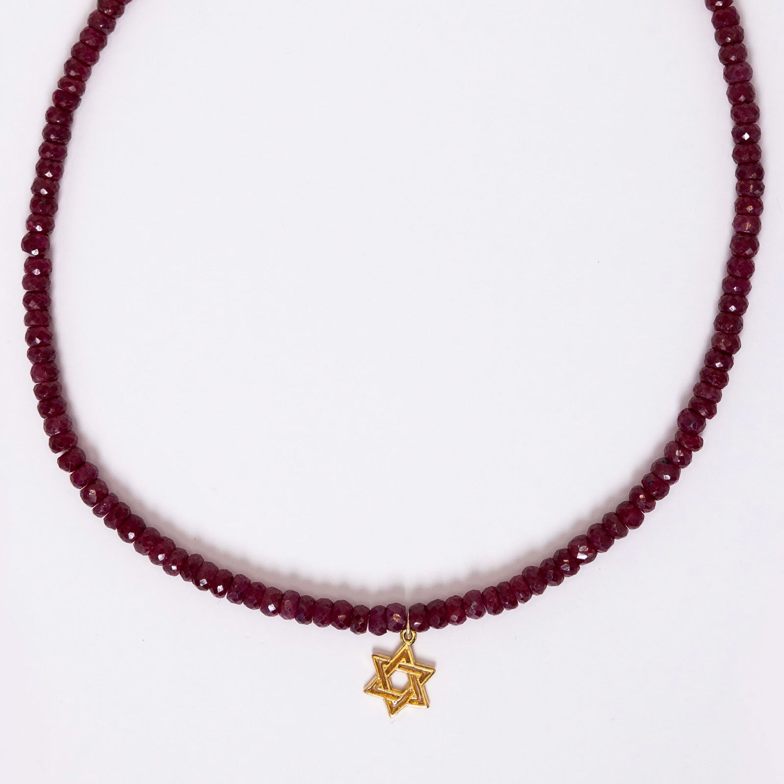 Ruby Jewish Star Necklace – Sherry J Mann